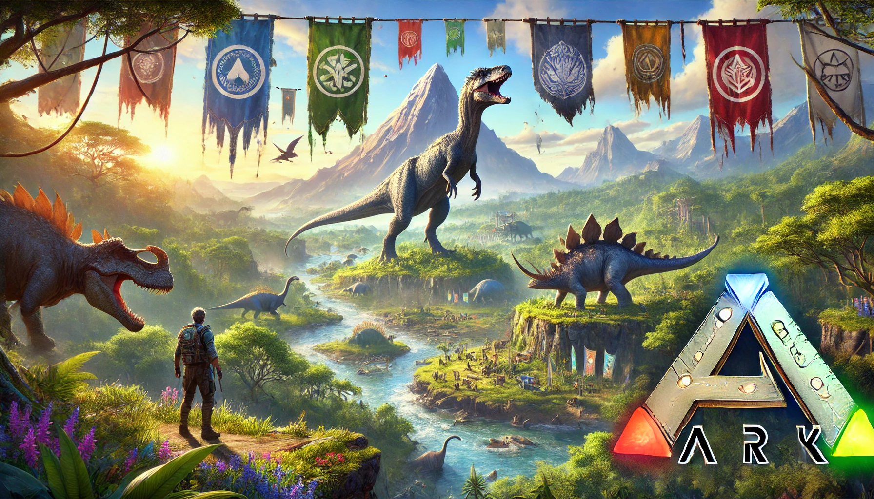 ark: survival evolved (2017) game icons banners